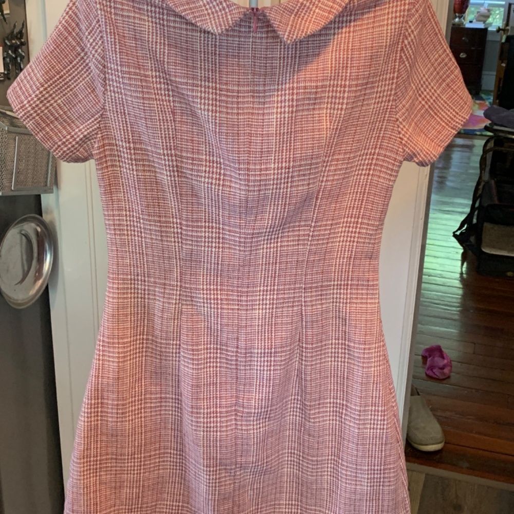 Shein plaid Peter Pan collar mini in red. Worn once - Picture 4 of 6